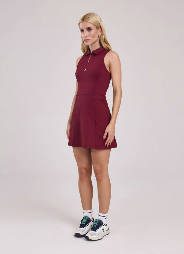 Vestido Gola Polo Championship Mahogany