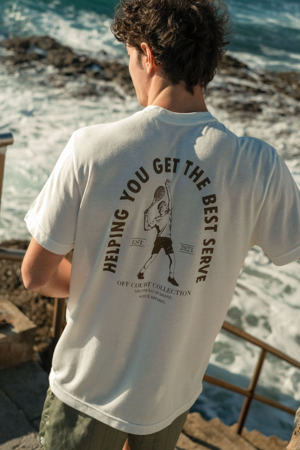 Camiseta Best Serve Masculino Off White