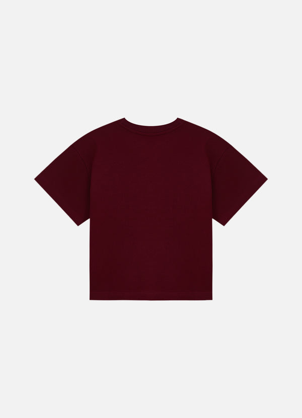 Cropped Tee Essential Feminina Mahogany