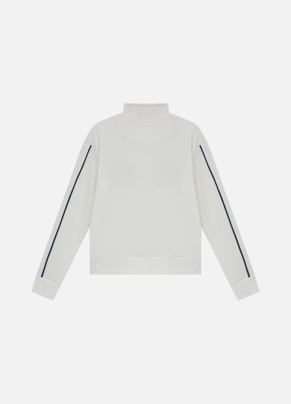 Casaco Essential Quarter Zíper Feminino Off White