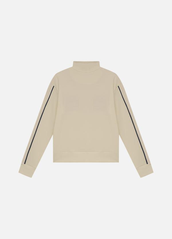 Casaco Essential Quarter Zíper Feminino Off White