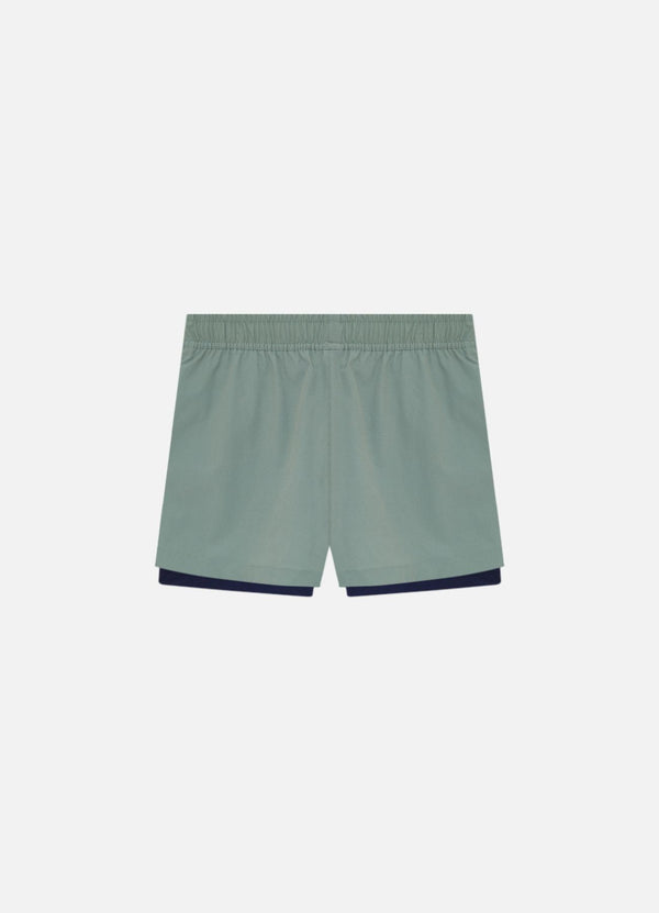 Shorts 2x1 All Court Feminino 2.0 Sage Green