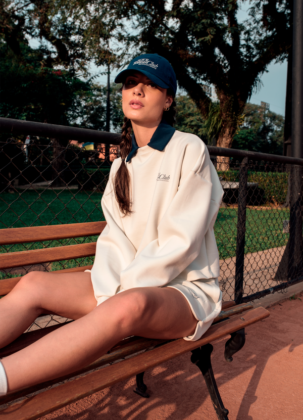 Blusa Manga Longa Tennis Club Off White