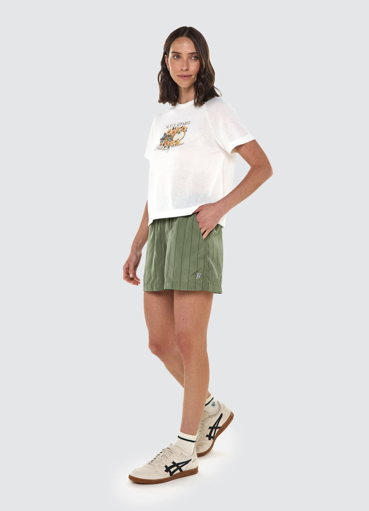 Camiseta Raglan Blooming Serve Feminino