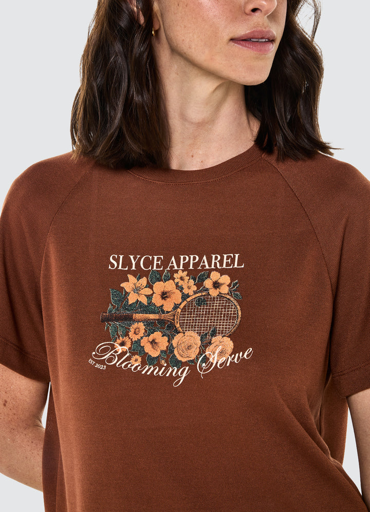 Camiseta Raglan Blooming Serve Feminino