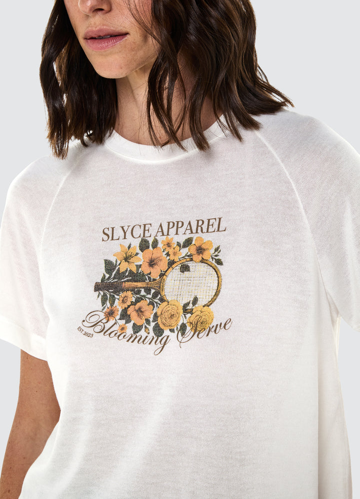 Camiseta Raglan Blooming Serve Feminino