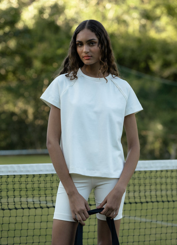 Camiseta Raglan In And Out Feminina Off White