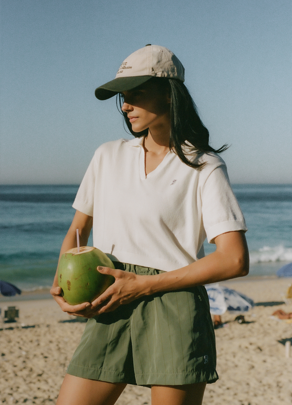 Polo Court Cropped Resort Off White