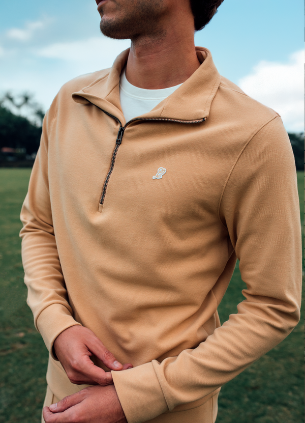 Classics Piquet Quarter Zip Palha