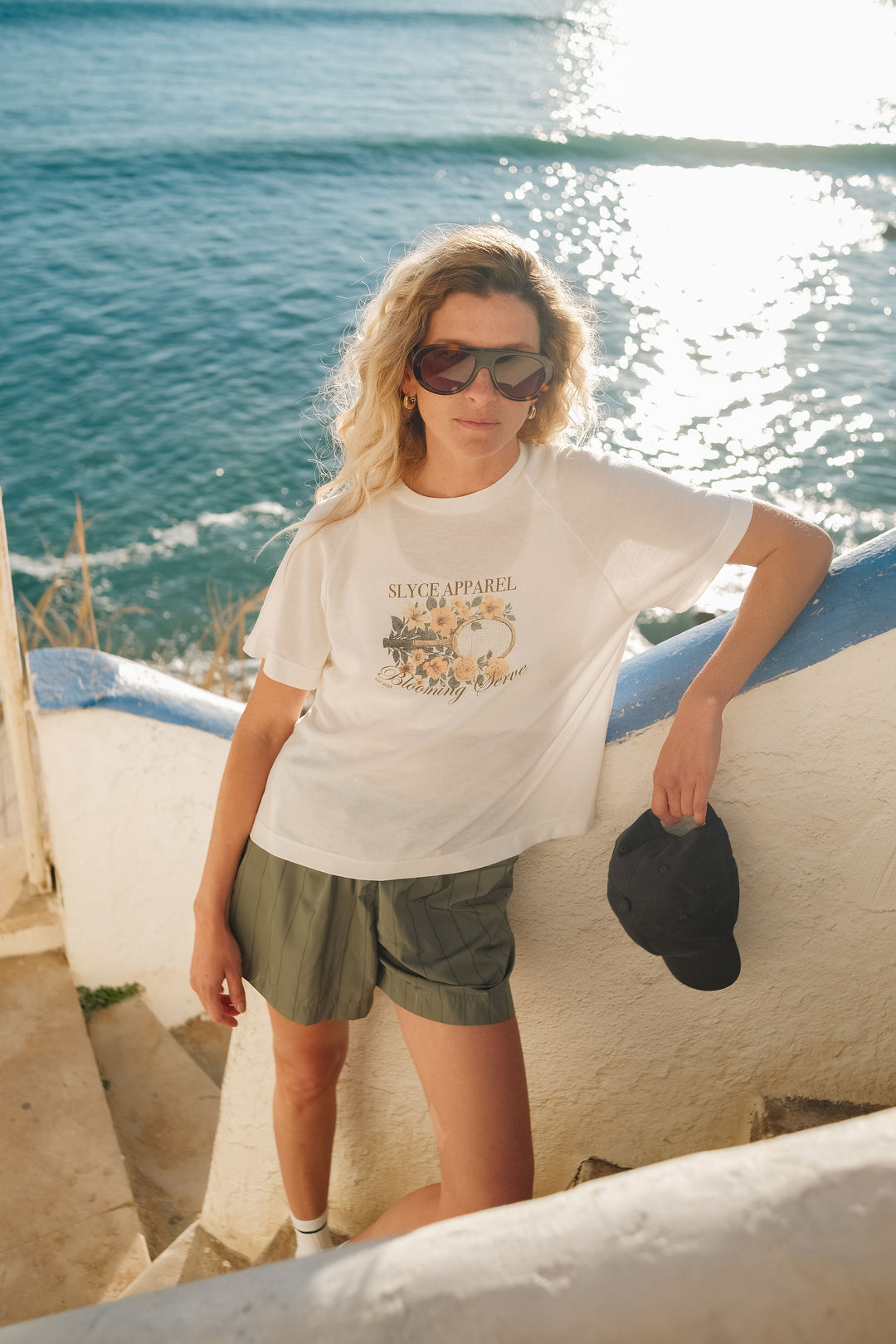 Camiseta Raglan Blooming Serve Feminino