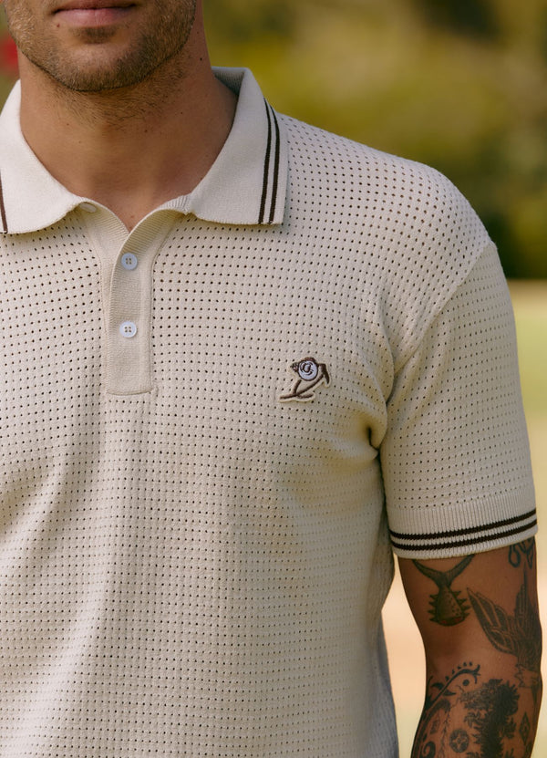 Polo Tricot Clubhouse Off White