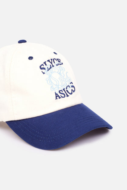 Boné 6 Panel Patch Label - Off White / Navy