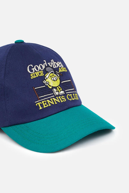 BONÉ 6 PANEL GOOD VIBES - Navy / Green